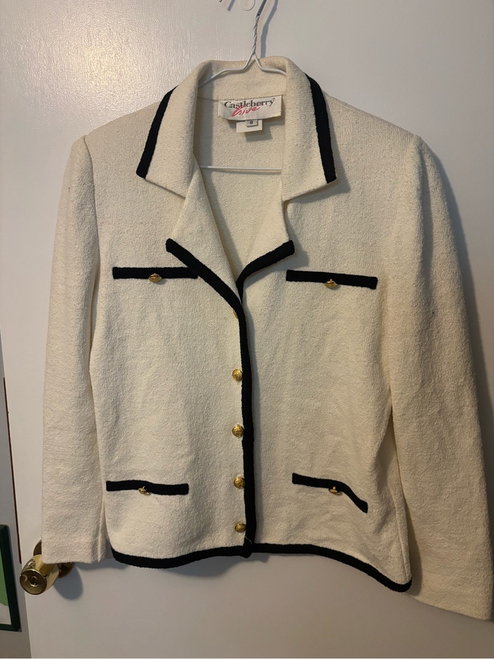 Quiet Luxury Mob Wife Aesthetic Old Money Castleberry Hive Blazer Size 8